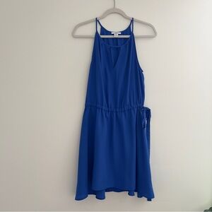 Bar III Blue Halter Tie Waist Sundress Size SM